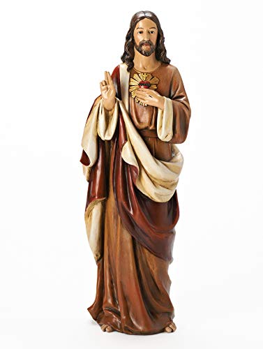 Joseph's Studio Sacred Heart of Jesus 18" Resin & Stone Religious Decor