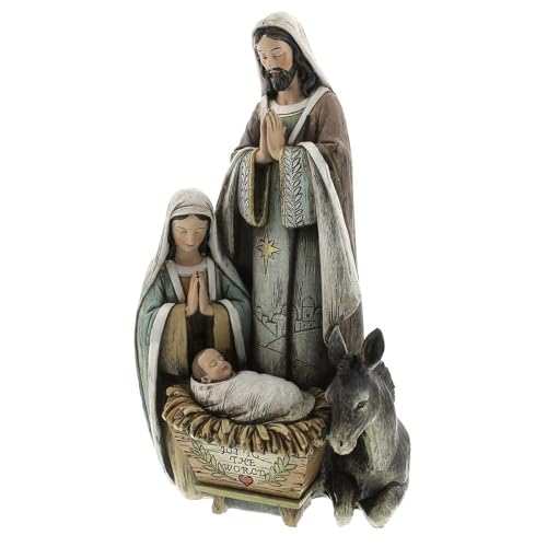 Holy Family Figure with Donkey - 10.5 - Tabletop Display - Decorative